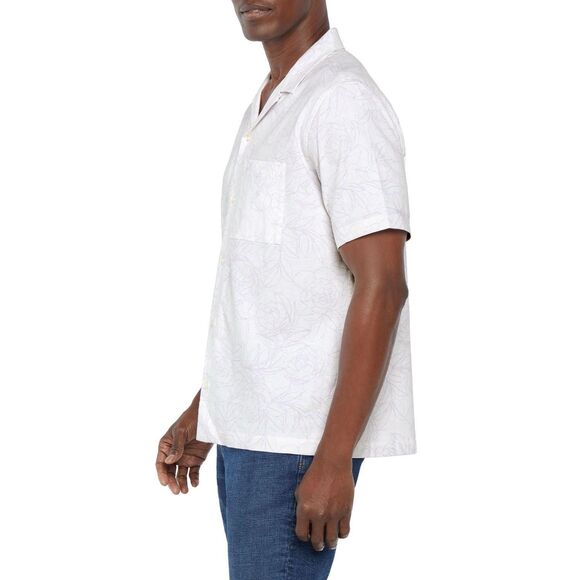 Gap Men's Short Sleeve Button-Up Linen Shirt Size XL Purple - Picture 3 of 11